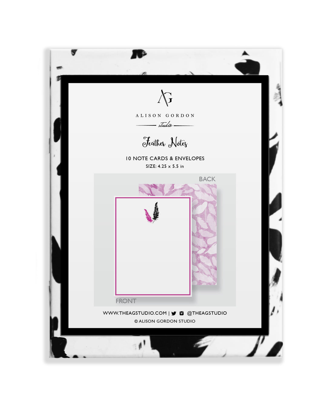 Stylish Feather Notes