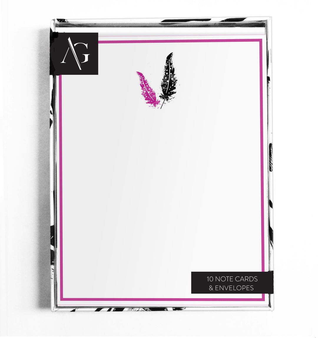 Stylish Feather Notes